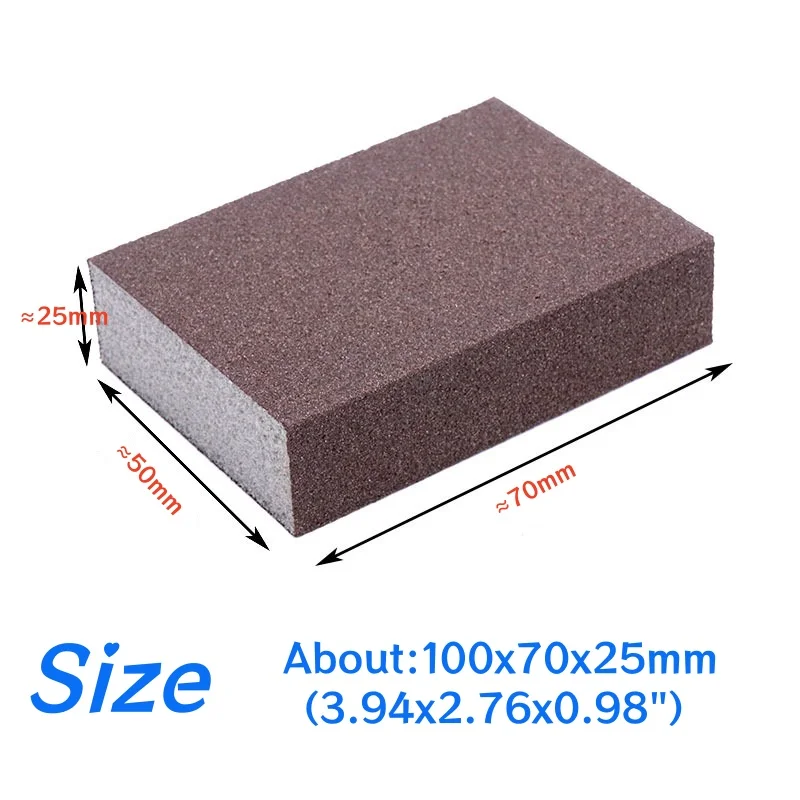 60/80 120/180 240/320 400/600Grit Sanding Block Sander Sponges for Wood Drywall Metal Sandpaper Kitchen Cleaner Descaling Sponge