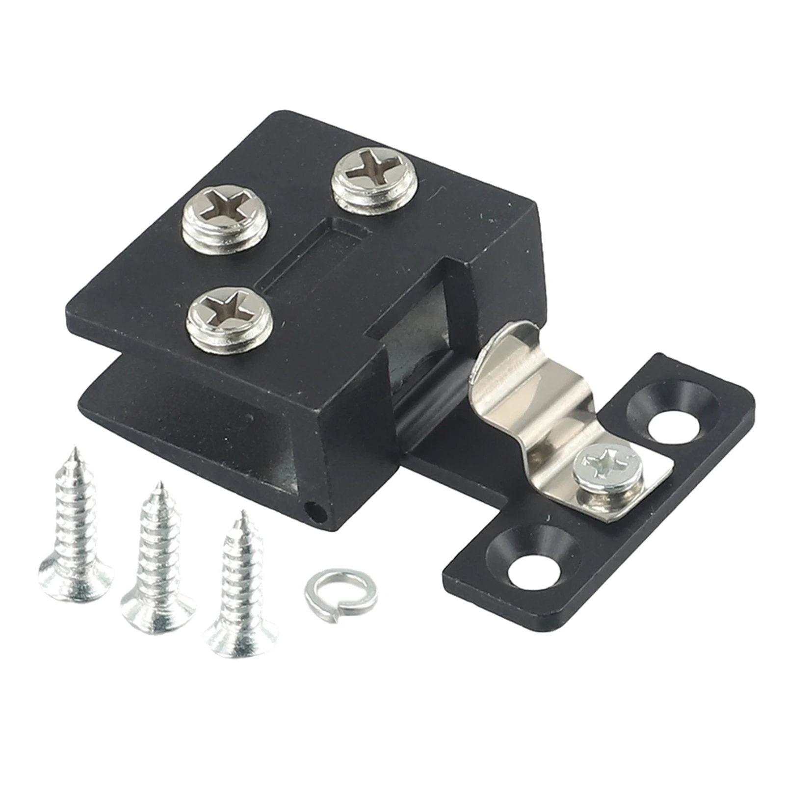 High Quality Cabinet Hinges Door Hinge Black / Silver Zinc Alloy Cabinet Gate Clamp Cupboard Display Door Hinges