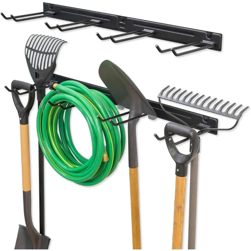 Tool Storage Rack, Garage Wall Organizer, Garden Tools, Shovels, Rakes, Brooms, Holds 250 lbs