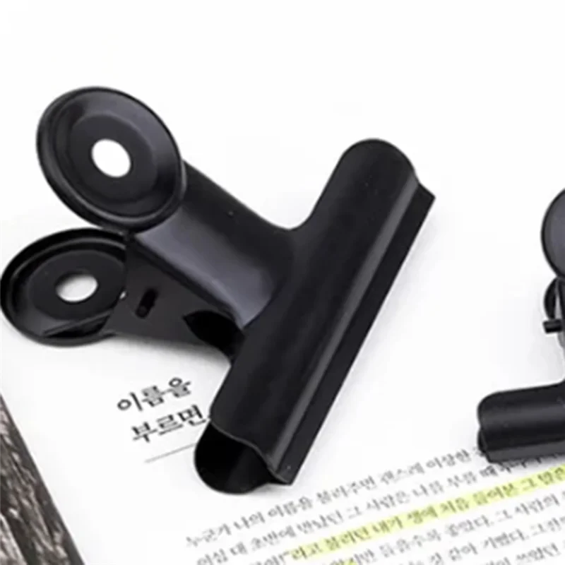 TKOH-50Mm 접이식 금속 바인더 클립 10PCS 블랙 그립 클램프 종이 문서 사무실 학교 문구 금속 종이 클립