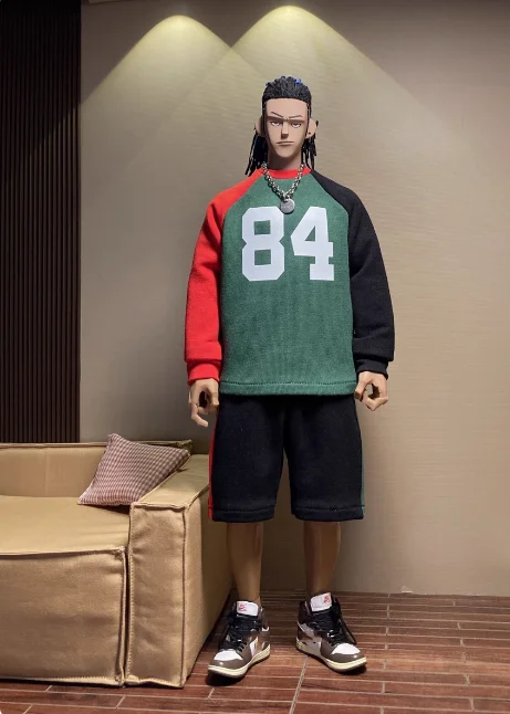 

1/6 Trendy Soldier Doll Clothes Shorts Fashion Long Sleeves Crewneck Sweatshirt Model Handmade Fit 12 inch Figure Body DIY