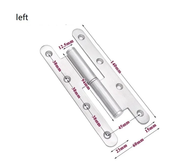 2pcs Stainless steel detachable hinge silent bearing door flag shaped door hinge