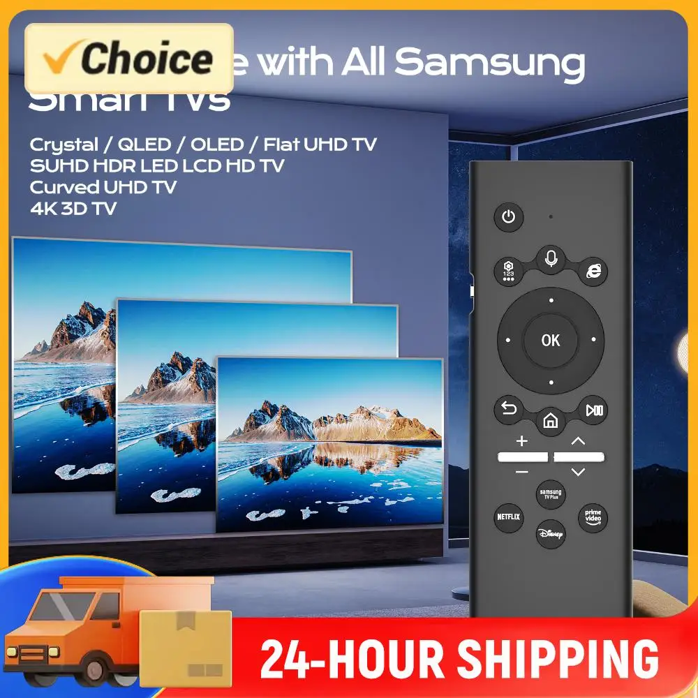 For Samsung Smart TV Universal Replacement RC with Backlit Keyboard Wireless Air Mouse BT5.0 Intelligent Voice Remote Control