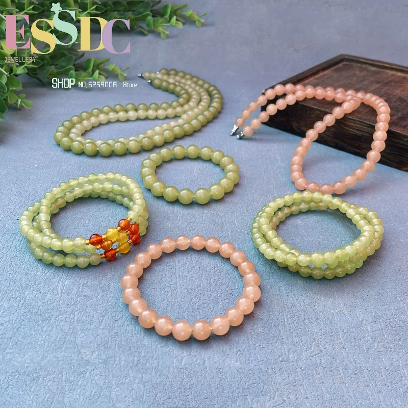 Exquisite jewelry quartzite ball bracelet imitation Hetian jade bracelet women's jewelry jade daily wear gift first choice