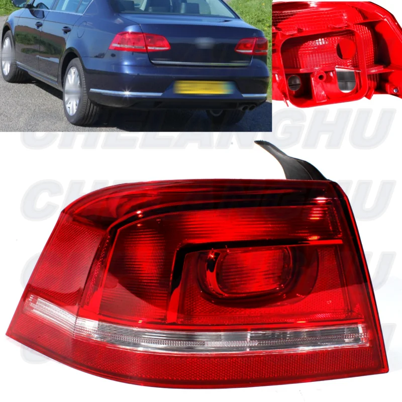 For VW Passat 2011 2012 2013 2014 2015 European version Left Outer Side Tail Light Rear Lamp Brake Light Without Bulbs