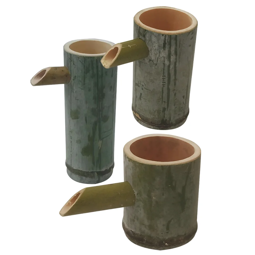

3 Pcs Bamboo Fountain Fountains Outdoor Creative Water Fish Tank Filter Patio Plant