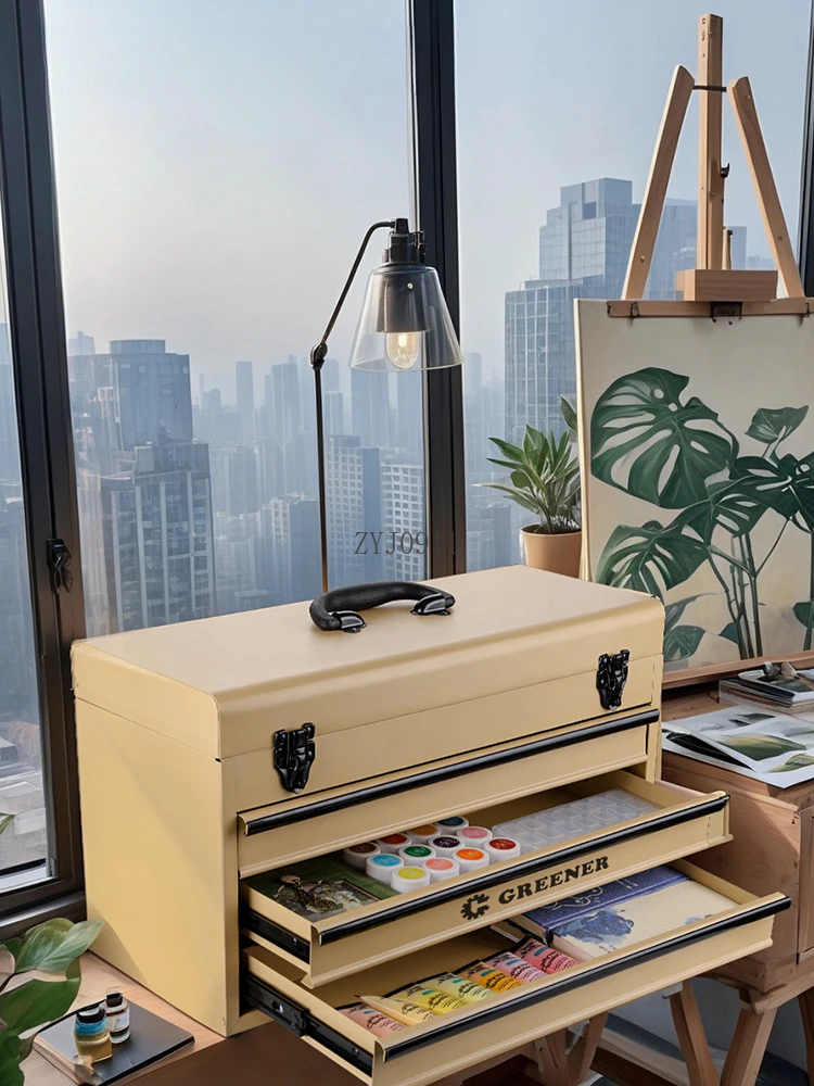 صندوق تخزين صندوق تخزين أمريكي صندوق تخزين أدوات معدني متعدد الطبقات