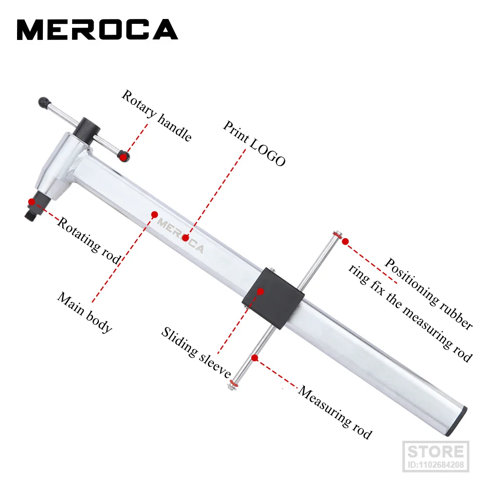 MEROCA Multifunctional Repair Tool Tail Hook Corrector for MTB Road Bike Rear Derailleur Hanger Alignment Gauge Stainless Steel