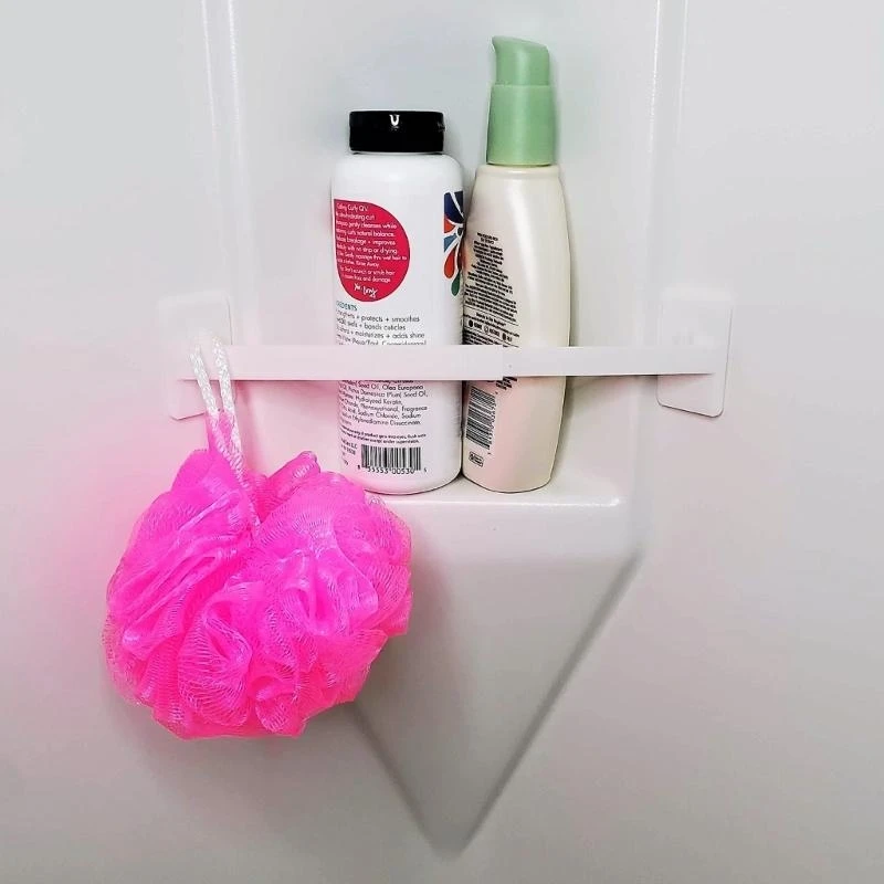 1 Set RVs Shower Corner Shelves Storage Bar for Camper Trailer Bath Accessory