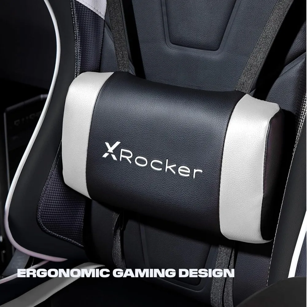 X Rocker PC 컴퓨터 게임용 책상 의자(바퀴 포함), 남학생과 여학생을 위한 대학 기숙사 필수품, 조절 가능, 인체공학적 오피스