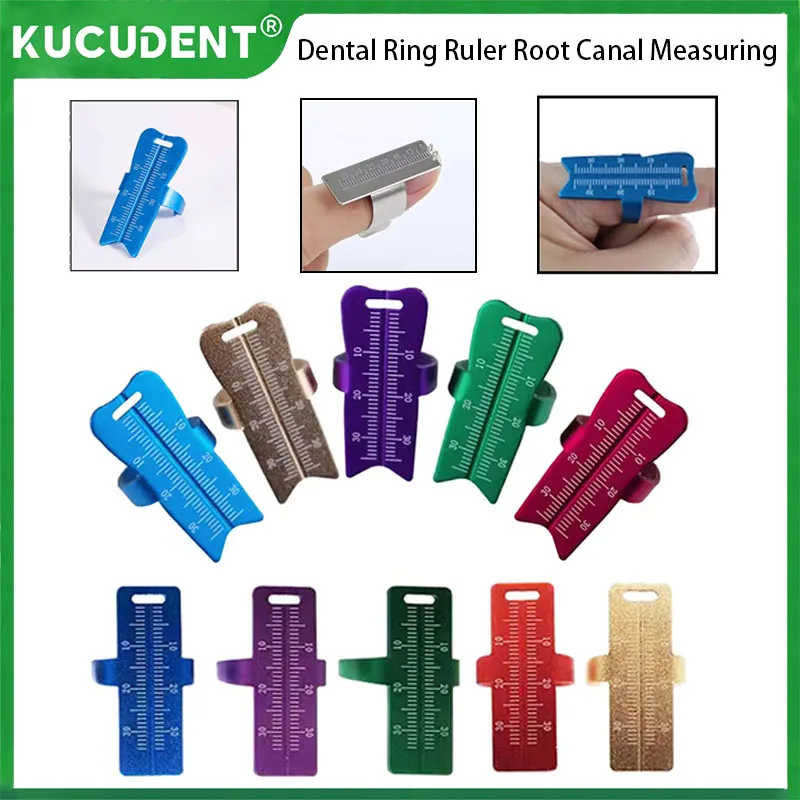 

1Pc Aluminium Alloy Dental Finger Ruler for Endo Rings Rulers Span Root Canal Measurement Scale Dentistry Instrument Colorful