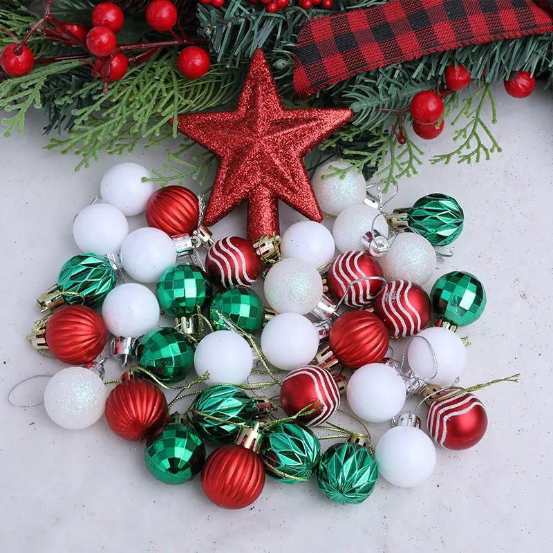 

Новое украшение в виде рождественского шара, окрашенный шар, подвесной шар, набор пятиконечной звезды, украшение для коробки, подарок, атмосферное украшение
