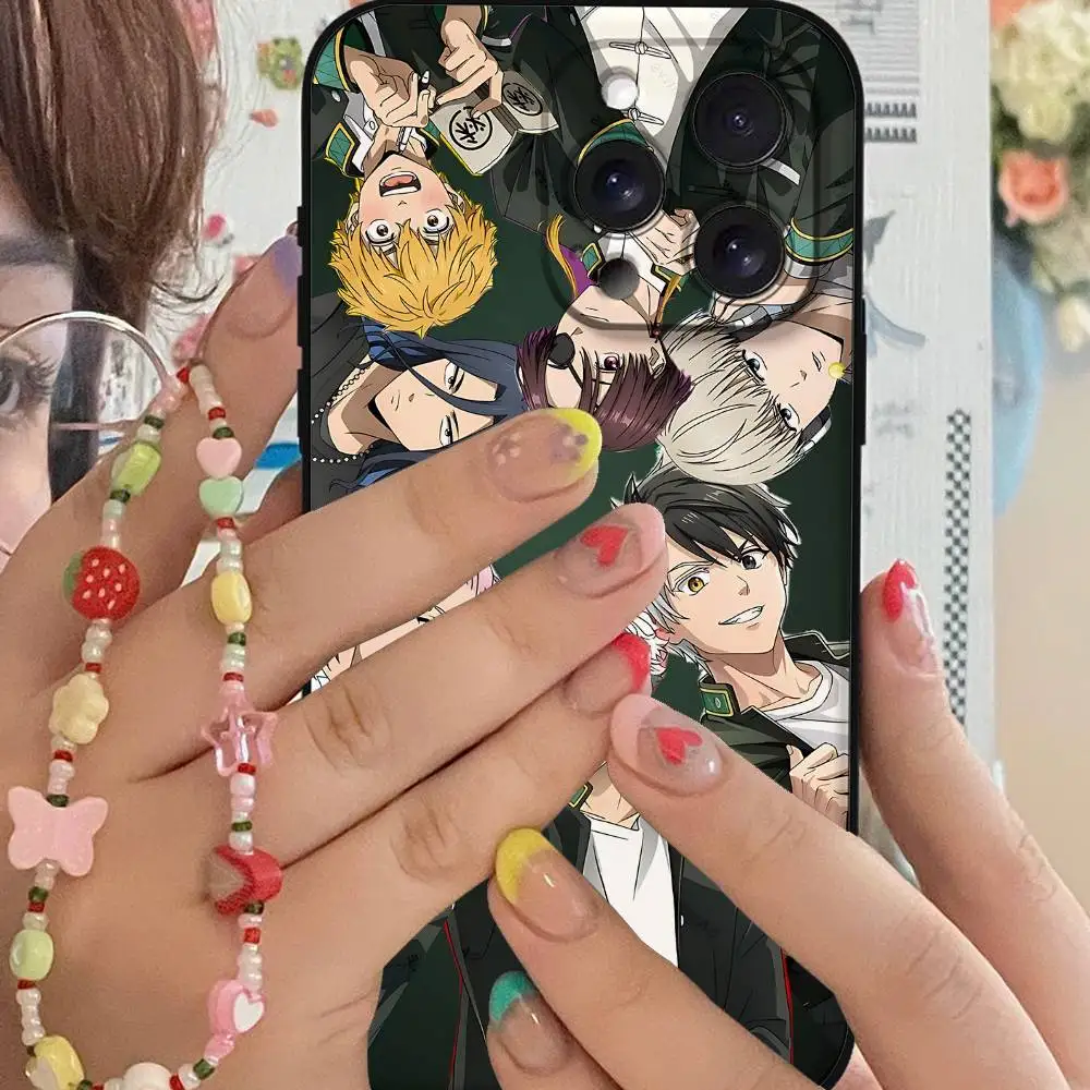 Anime Wind Breaker Sakura Phone Case Black Shell For IPhone 17/16/15/13/14 Pro Max/ 11Plus/X/Xr/Xs Max/12mini Compatible Models