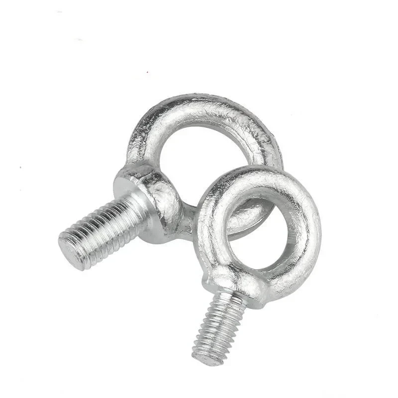Boulons à œil plaqués zinc M6 M8 M10 M12 M14 M16 M18 M20 (en forme de O), anneau rond plaqué zinc, boulon à crochet, vis à œil, attaches