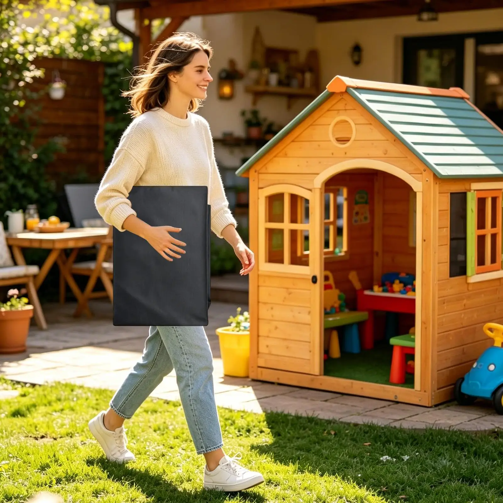 

Playhouse Cover Sun Protection Weather Resistant Outdoor Kids Playhouse Cover For Backyard Patio Garden Outside Home Preschool