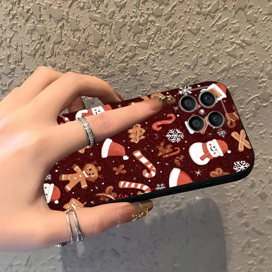 حافظة لهاتف Honor 90 Lite X7 X9 X8 8X 70 X9a X7a X9c غطاء خلفي ناعم لعيد الميلاد الساخن