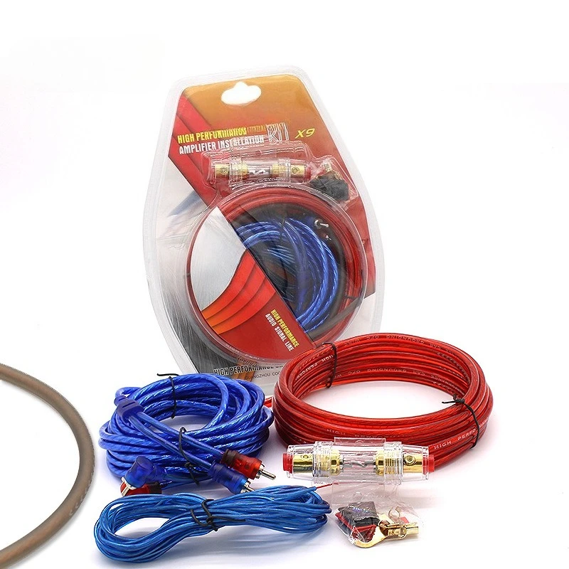 Subwoofer sleeve cable X9 car audio modification kit 10GA car power amplifier sleeve cable