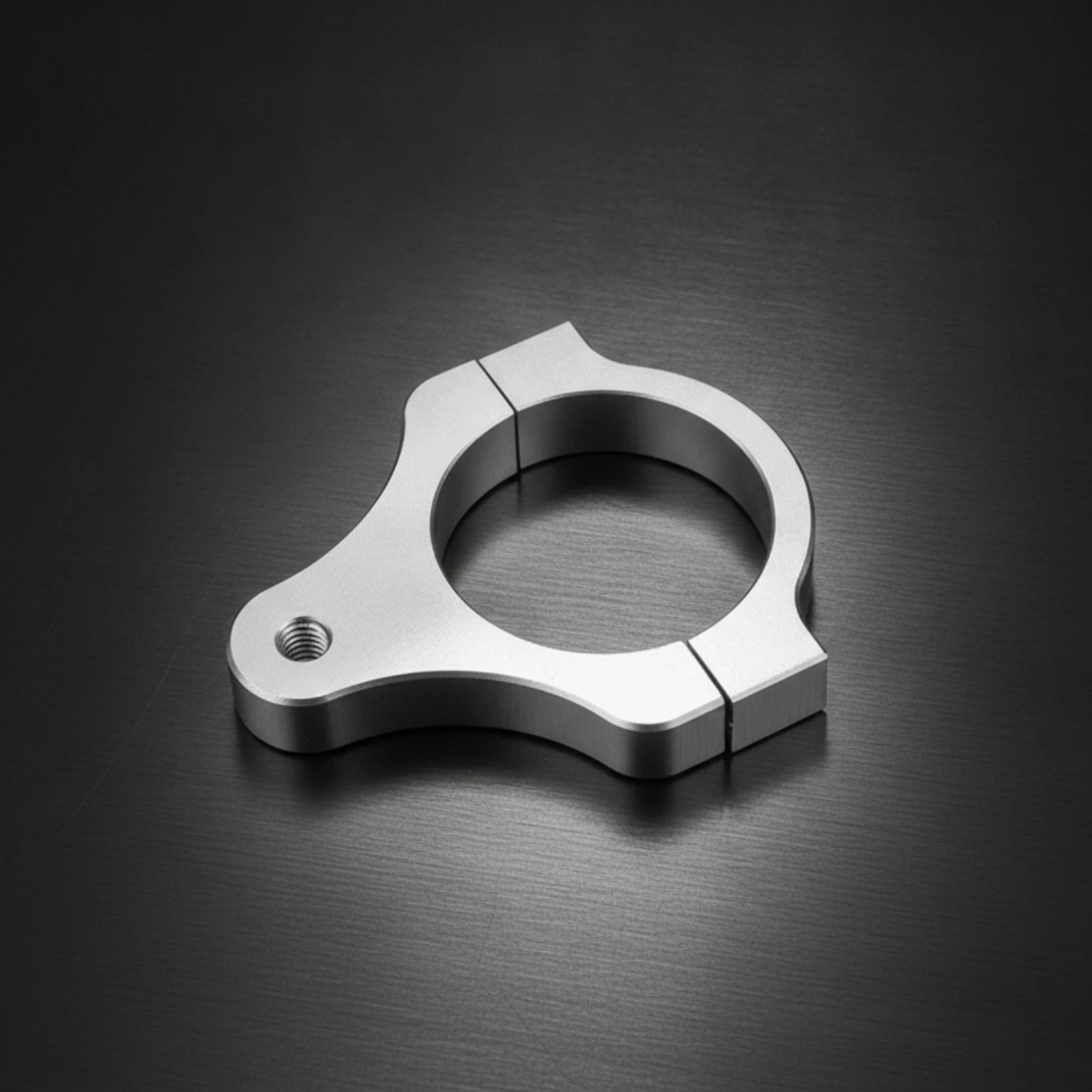 Steering Damper Mounting Clamp Compact Damper Mounting Clamp Motorcycle Fork Tube Bracket Lightweight Hardware for Motorcyclists