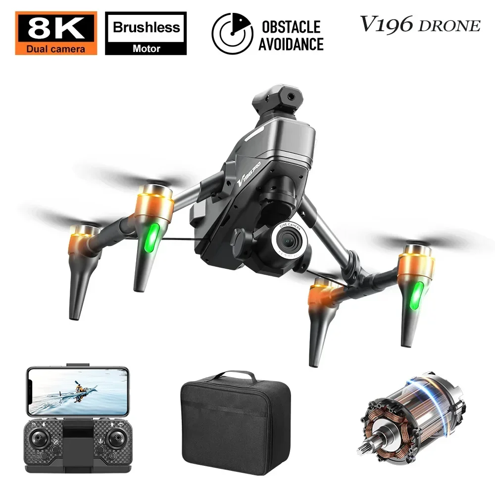 Race Drone 8K podwójna profesjonalna fotografia lotnicza HD podwójny aparat WIFI FPV czteroosiowy zdalnie sterowany quadcopter zabawka UAV