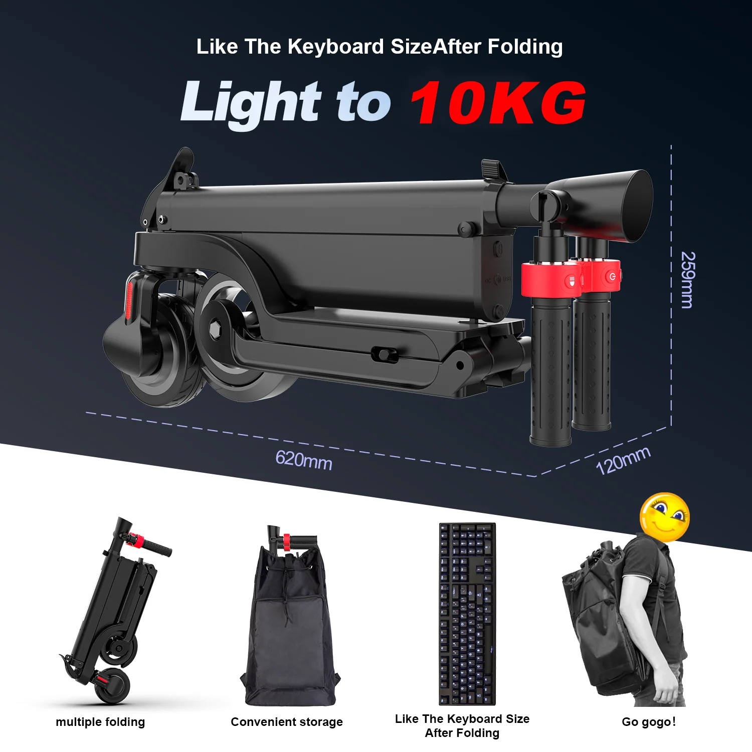 HUANCI X6 Electric scooter Foldable 7.5A 350W 25KM/H electric scooters 36V EScooters 5.5 Inch E Scooter For Adults