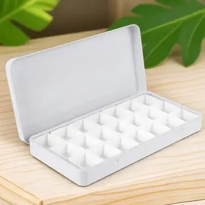 1 set di scomparti vuoti in latta per acquerello, scatola dei colori per artista, studente, custodia in ferro, tavolozza portatile per pittura ad acquerello