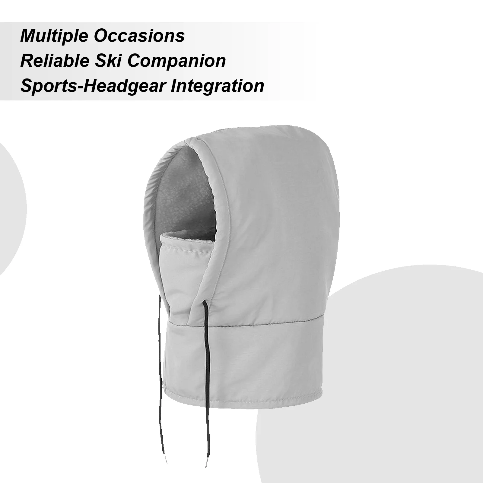 

Hood Face Cover Windproof Hat With Drawstring Cold Weather Skiing Hat Hooded For Runners Cyclists Women Motorcycle Cycling