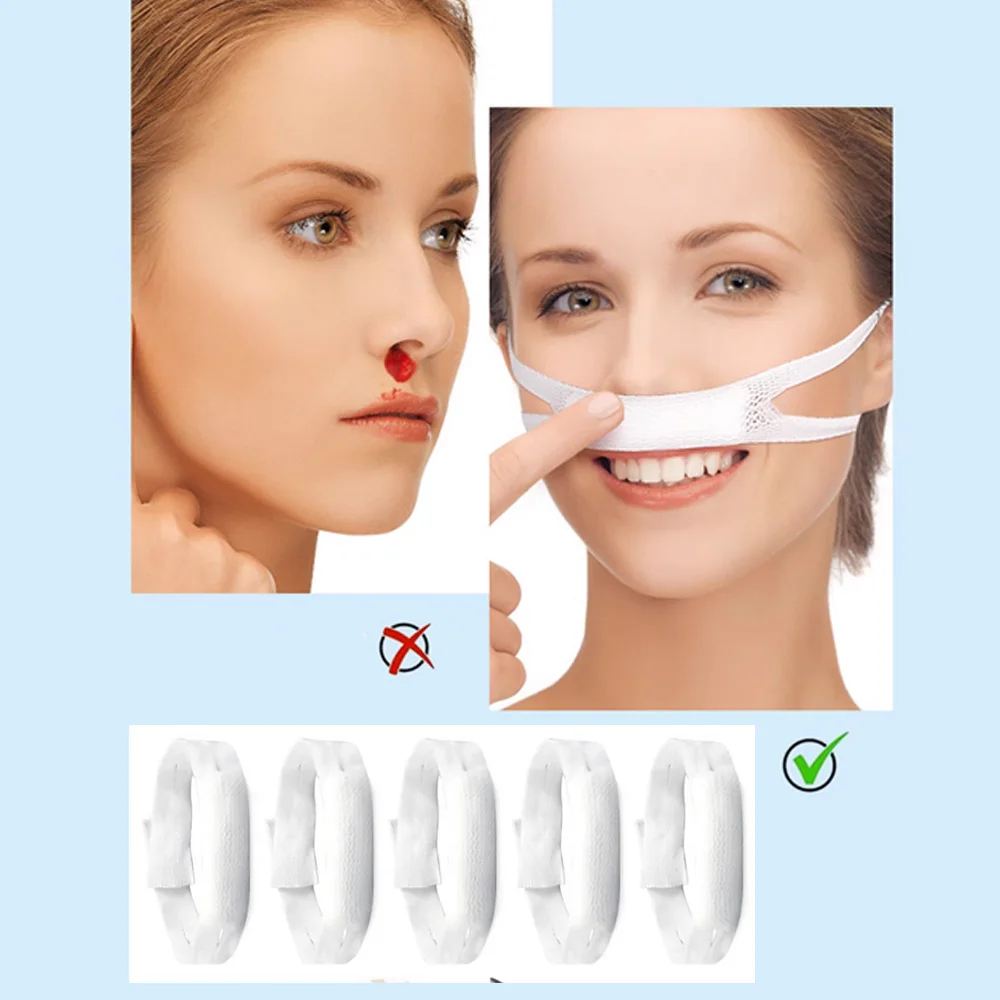 

5 шт., внешний носовой бинт, растягивающийся эластичный бинт для хирургии носа с сетчатыми ушками, эластичный бинт для носа, аксессуары