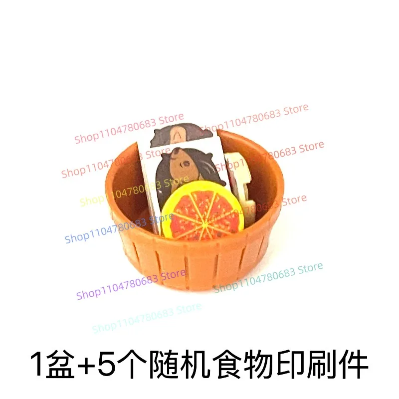 مكعبات بناء MOC متوافقة مع ملحقات الدمى الصغيرة والأواني الخشبية والأواني المستديرة وألعاب الخضروات والتجميع والربط.