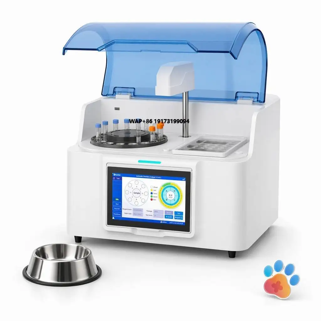 Compact veterinary POCT biochemical analyzer, space-saving design, for clinical chemical testing equipment in veterinary