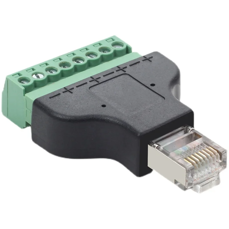 1pcs High Quality RJ45 To Screw Terminal Adaptor RJ45 Female To 8 Pin Connector RJ45 Splitter For CCTV DVR CCTV Accessories