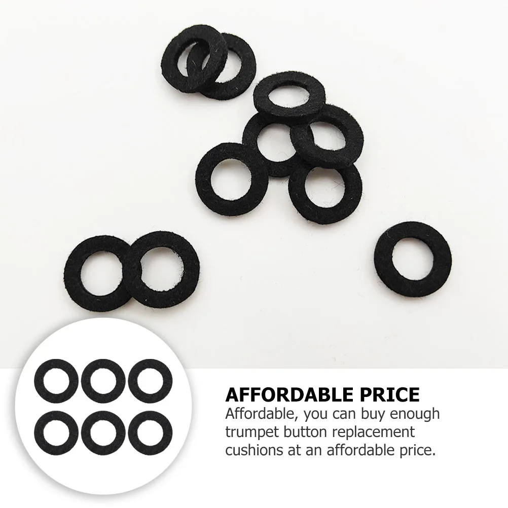 

20 Pcs Musical Instrument Accessories Trumpet Key Pads Mute Felt Button Cushions Valve Cap Acessories