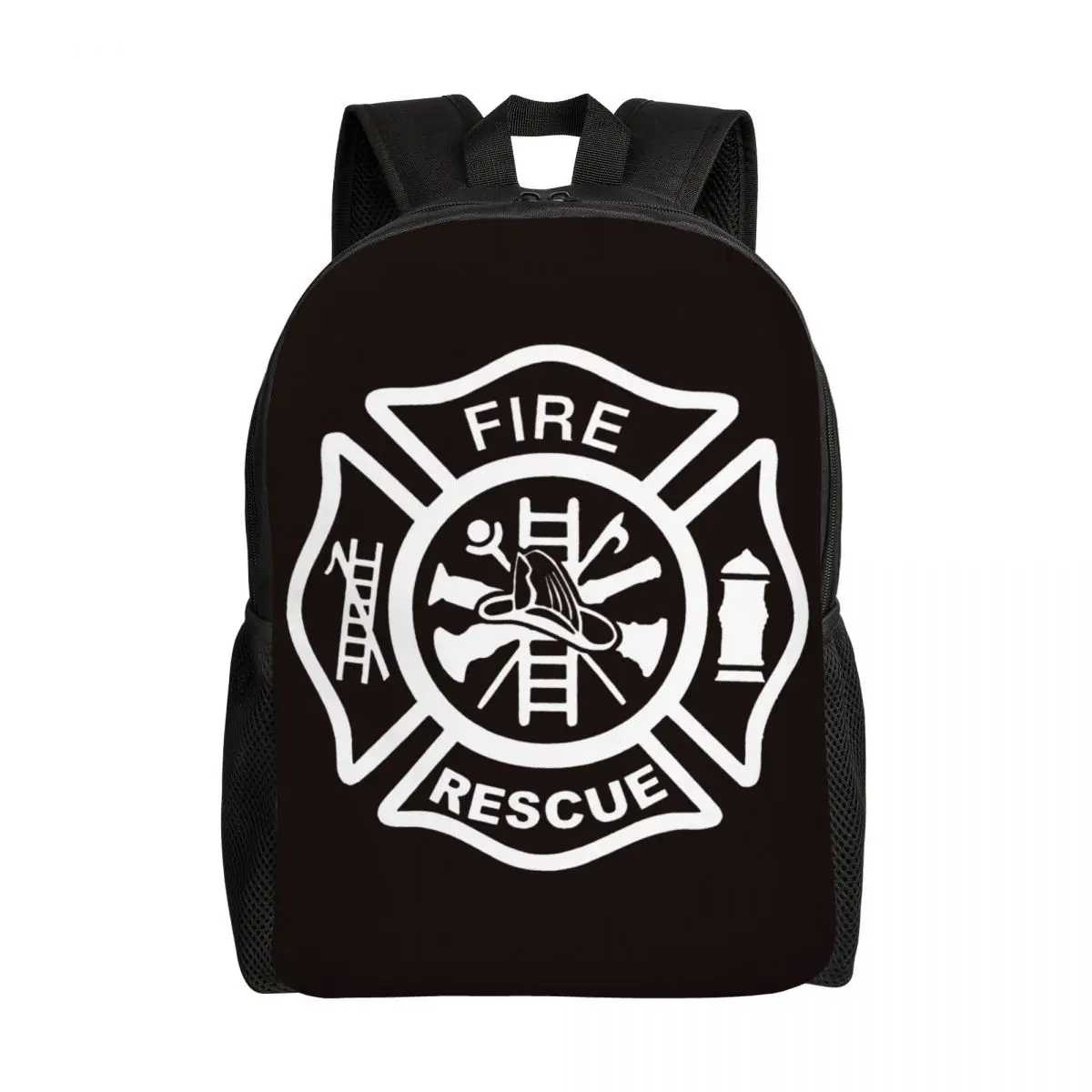 Fire Rescue Firefighter Backpack for Women Men School College Student Bookbag Fits 15 Inch Laptop Bags