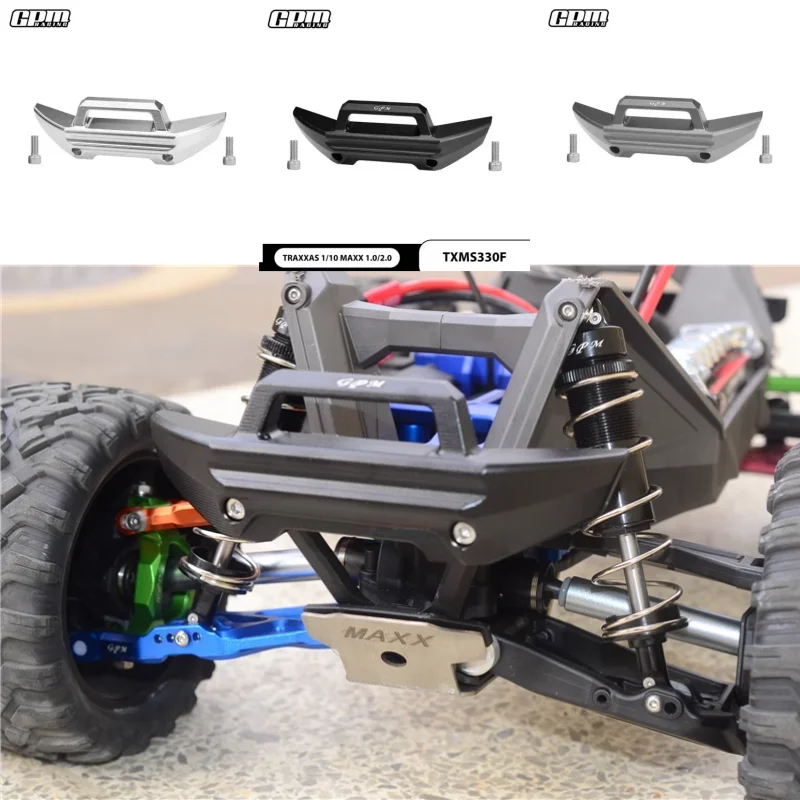 

Gpm 1/10 Maxx Small Aluminum Alloy Front Bumper Txms330f For Remote Control Toys Parts & Accessories