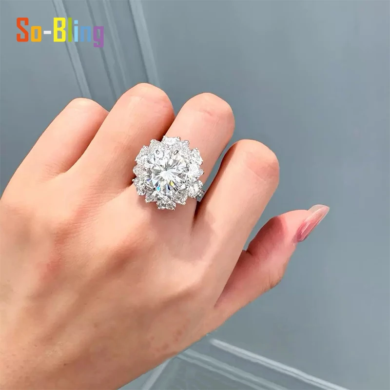 So-Bling 5ct مويسانيتي خواتم 925 فضة خاتم مع شهادة Gra للنساء أنيقة غرامة هدية مجوهرات الحفلات #2