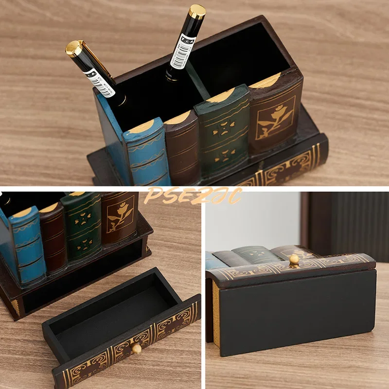 Home and Office Desktop Pen Holder Personalized Multi Functional Fake Book Storage Box Decorative Gifts home decor