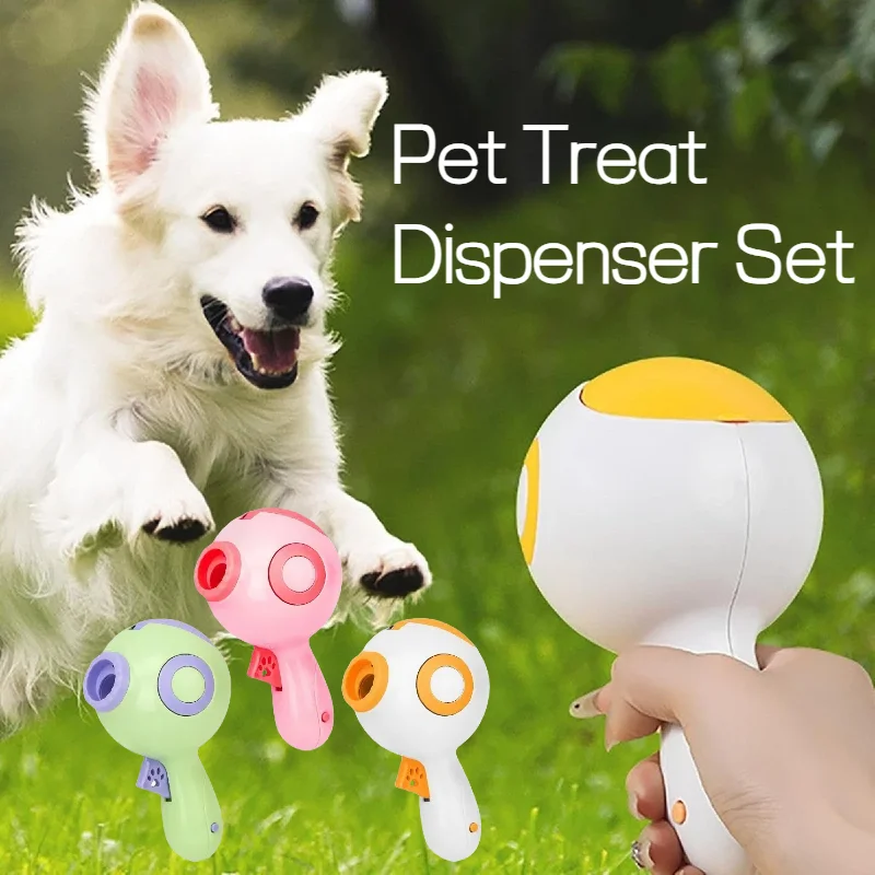 

Camping Pet Treat Dispenser Set - Handheld Dog Cat Food Launcher Interactive Catapult for Outdoor Training & Exercise Play