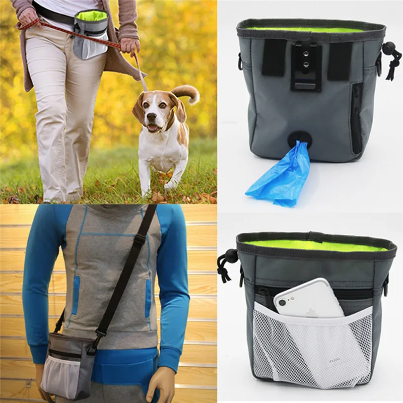 Pet Dog Snack Bag Treat Food Obedience Outdoor Pouch Bag Large Capacity Convenient Practical Fashion Dogs Training Pack