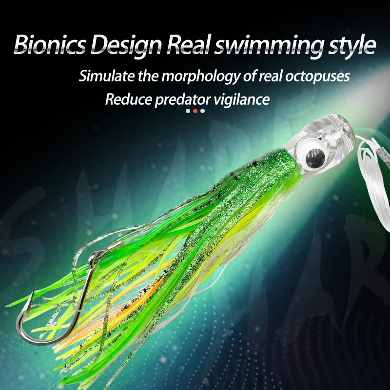 16CM/25CM Squid Skirt Trolling Fishing Lure Marlin Tuna Mahi Dolphin Shark Deep Sea Fishing Lure