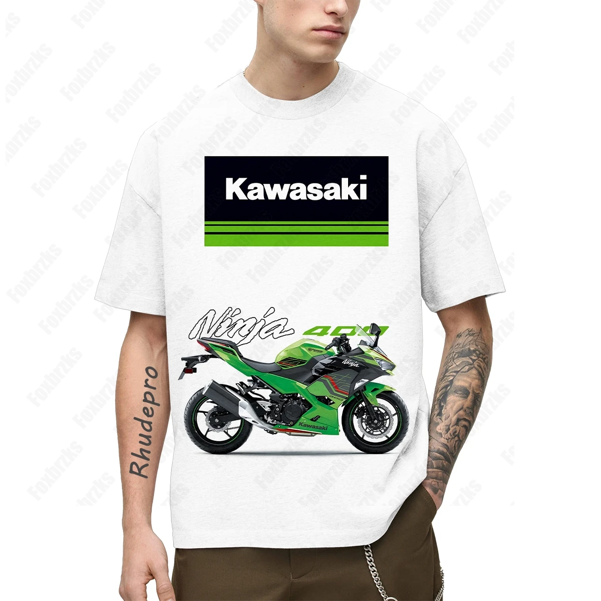 New Summer All-match Kawasakis Ninja Motorcycle T-shirt Outdoor Cycling Short-sleeved Men's And Women's Short Shirt Tops