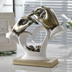 Liefde Hand Standbeeld Home Decoratie Standbeeld Vintage Sieraden Hars Ambachten Liefde Hand Standbeeld Home Office Decoratie Featured Geschenken