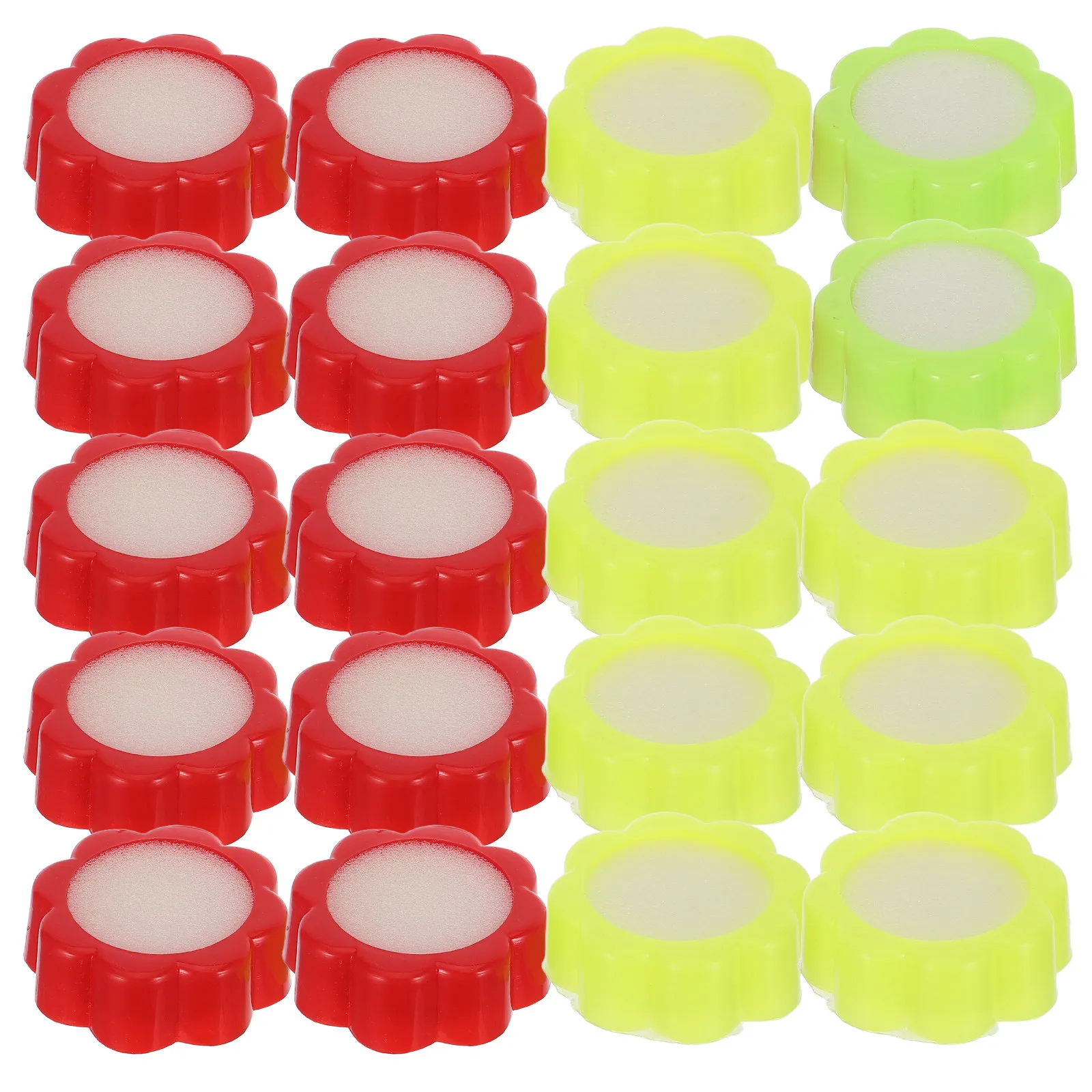 20Pcs Finger Moistener Sponge Plum Blossom Design Soft Sponge Finger Wetting Tool for Office Paperwork Cash Counting Sorting and