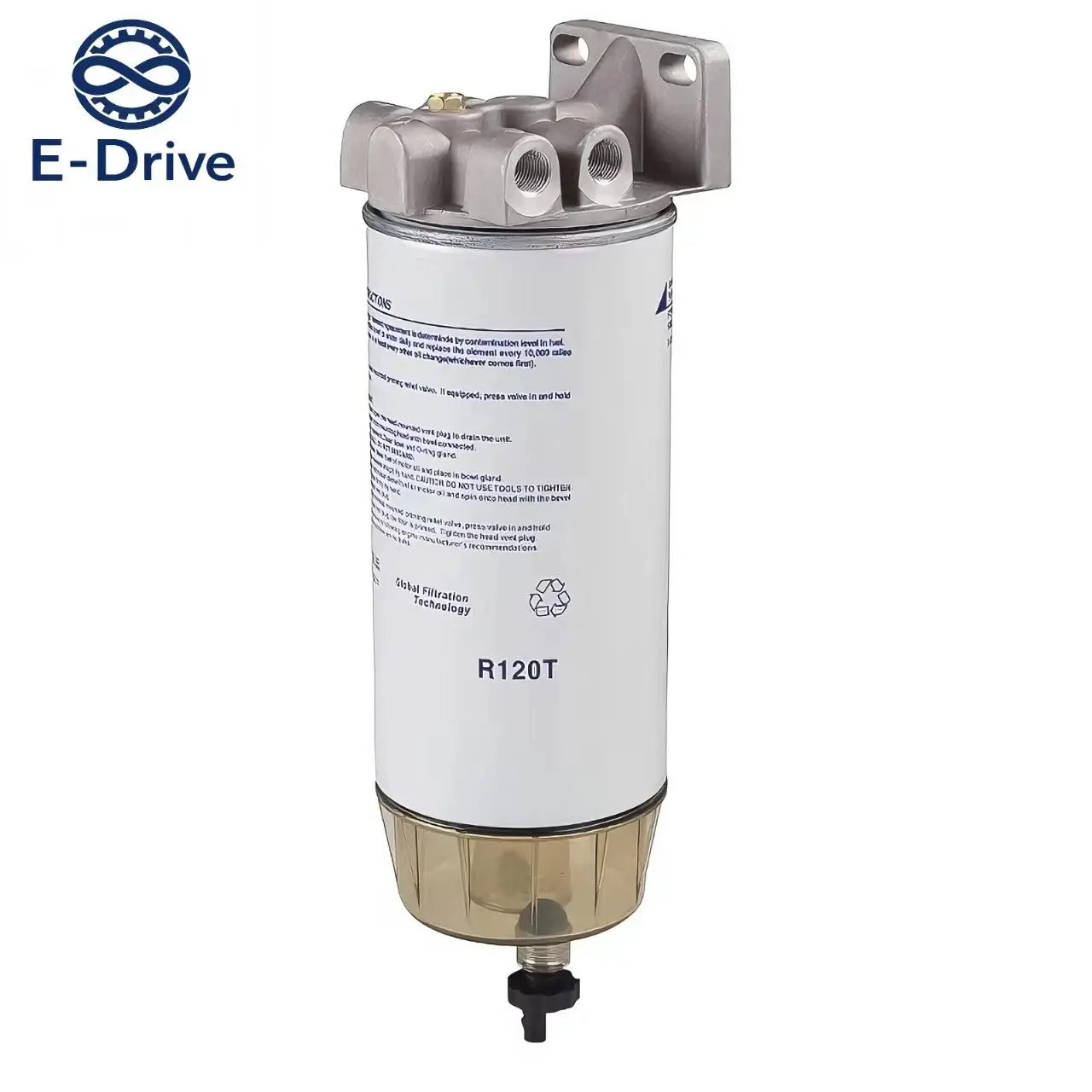 

Фильтр сепаратора топливной воды в сборе R120T 10-микронный-подходит для Racor Parker BF1265/FS19591/P551075