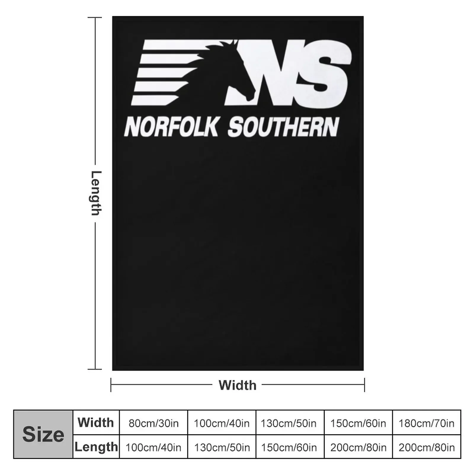 Norfolk Southern Railway Throw Blanket couch cozy soft plush fuzzy picnic outdoor blanket