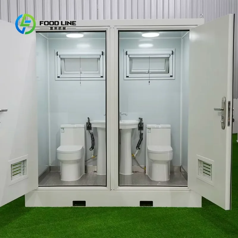 Customizable Portable Toilet Container Durable Steel Prefab Bathroom Unit for Camping, Construction, and Emergency Use