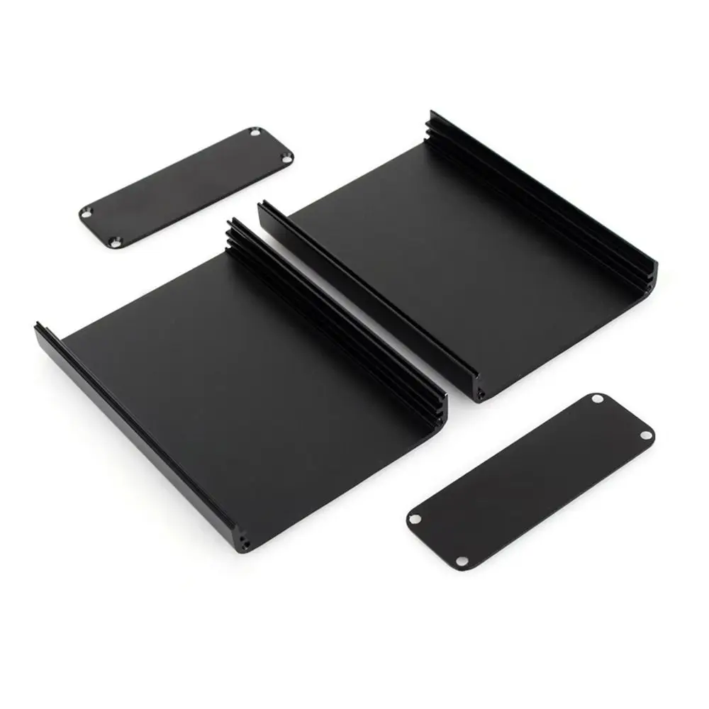 

Waterproof Aluminum Instrument Box PCB Amplifier Housing Power Junction Box Black Outdoor Electronic Project Case DIY