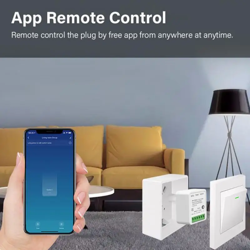16A Tuya Smart WiFi Switch 2-позиционный переключатель управления Mini Breaker Smart Life Control Поддержка Alexa Google Home Яндекс Алиса