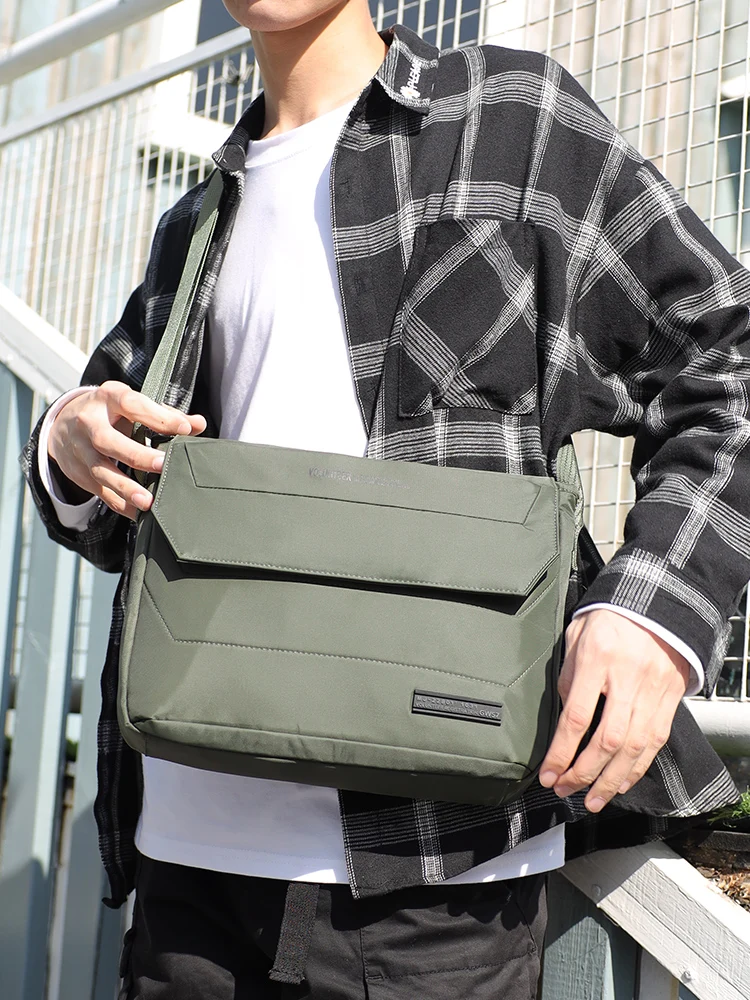 Vrijwilliger Crossbody Tas Mannen 2023 Nieuwe Modieuze Multi-Pocket Oxford Doek Grote Capaciteit Stevige Forensenschoudertas 1713-06