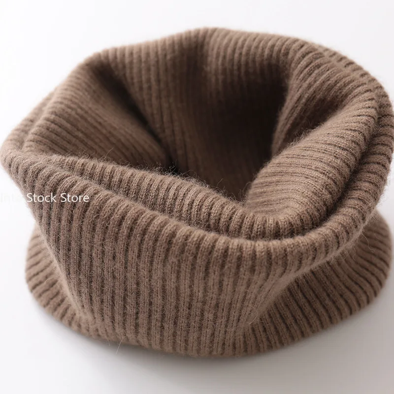 Unisex Winter Casual Outdoor Knitted Snood Solid Color Simplicity Comfortable Cashmere New Fashion Universal Neck Warmer Scarves