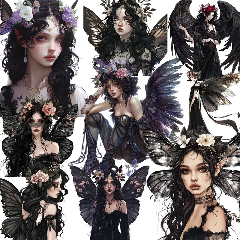 Gothic Elf Girl Stickers Crafts And Scrapbooking stickers kids toys book Decorative sticker DIY Stationery