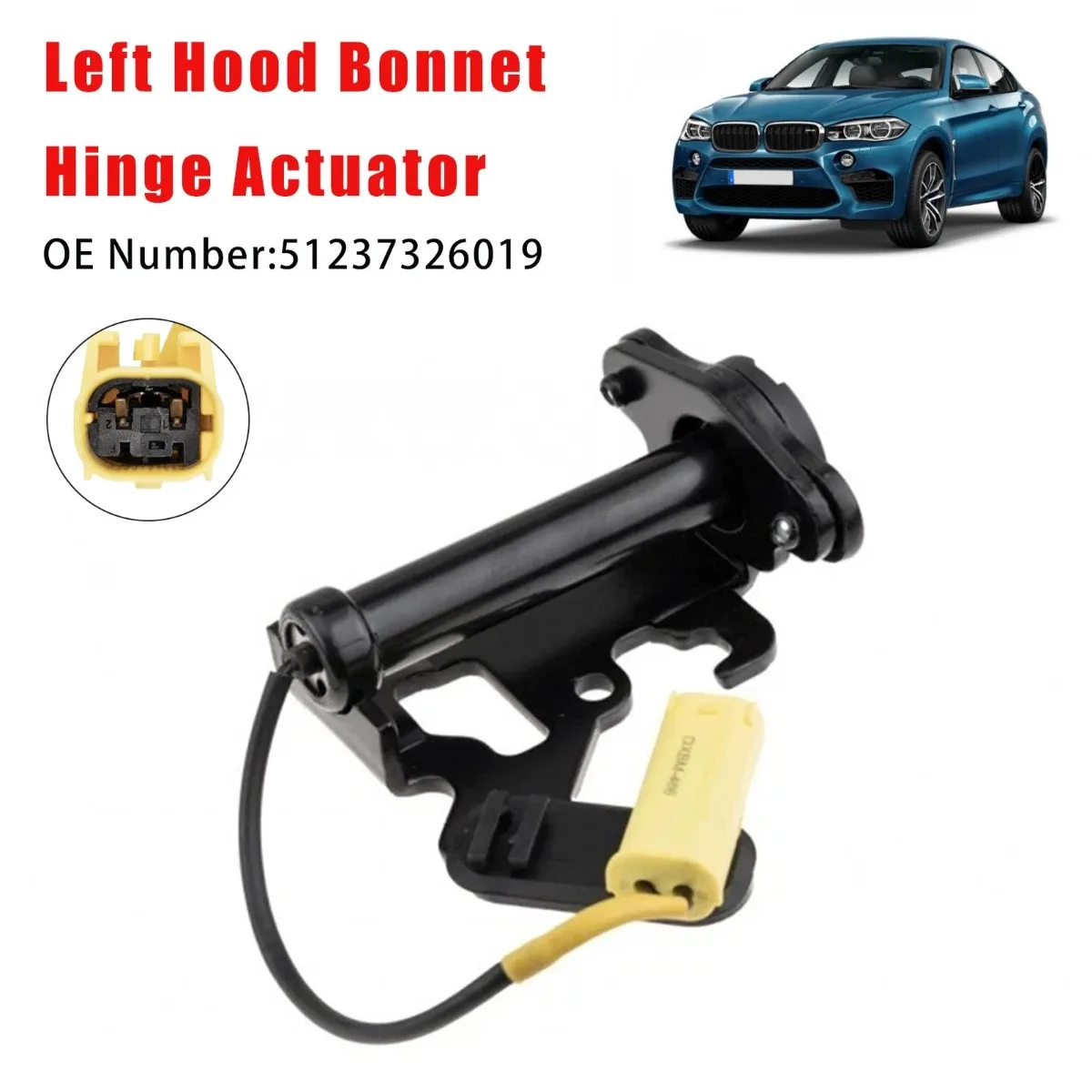 Fit For BMW X5 F15 X6 F16 2014 2015 2016 2017 2018 Car Hood Bonnet Hinge Actuator Left Side 51237326019 Replacement Accessories